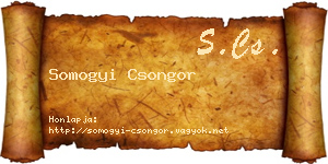 Somogyi Csongor névjegykártya