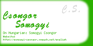 csongor somogyi business card